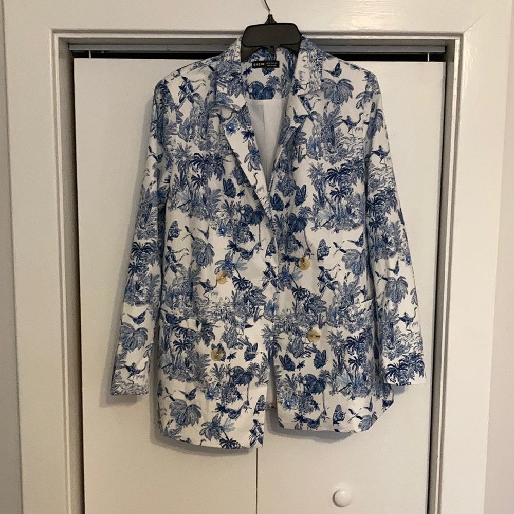 Blue and White Blazer